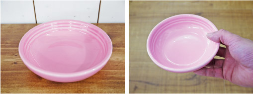 BAUER BERRY BOWL (陶器製フードボウル) ピンク 詳細