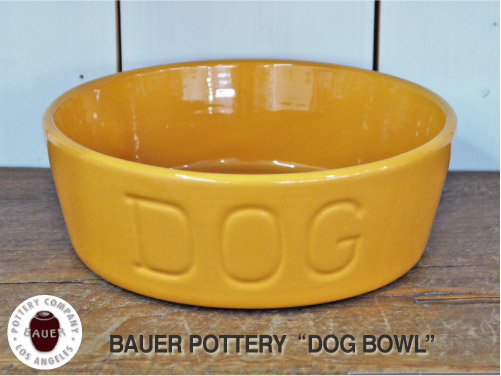 BAUER POTTERY バウワーポテリー　DOGBOWL Ｍ・マンゴー