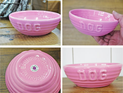 BAUER POTTREY MONTEREY DOG BOWL ピンク