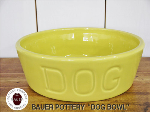 BAUER POTTERY DOG BOWL Mサイズ・シャトルーズ