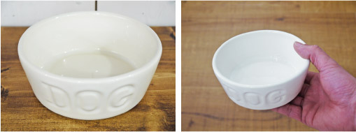 BAUER POTTERY DOG BOWL Sサイズ・ホワイト 詳細