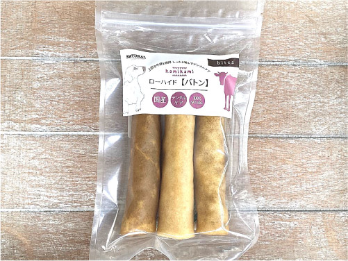 ナチュラルハーベスト　かみかみローハイド 「バトン」3本入